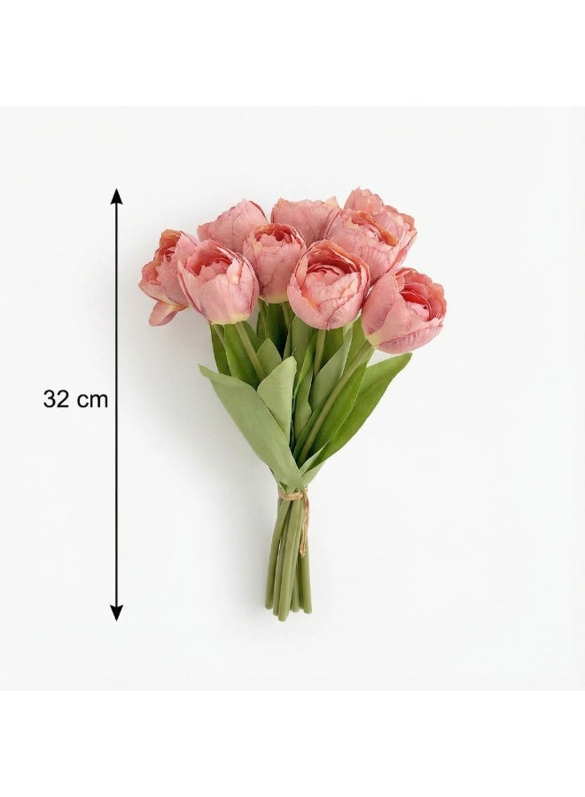 Dark Pink Tulip Artificial Flowers- Home Decor - Image 2